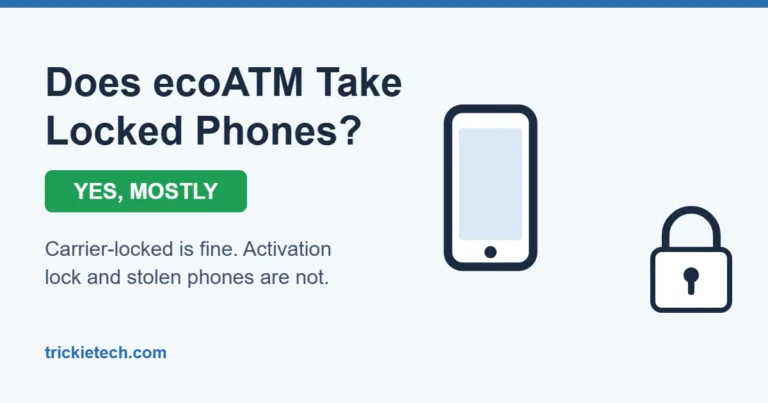 Does ecoATM take locked phones? Yes, with 3 exceptions