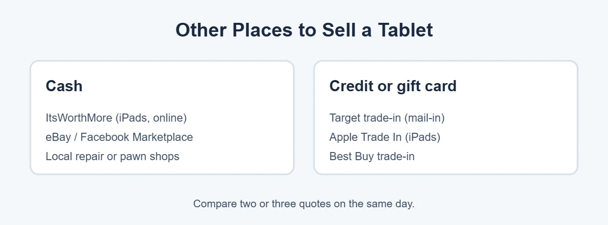 Where to sell a tablet or iPad for cash besides ecoATM